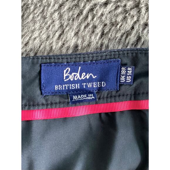 Boden Women's 100% Wool British Tweed Straight & Pencil Skirt Green Size 14R - Picture 8 of 11